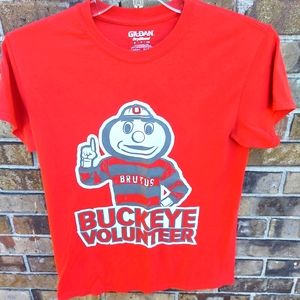 Ohio State Buckeye Volunteer Tshirt Brutus Women's Size Small